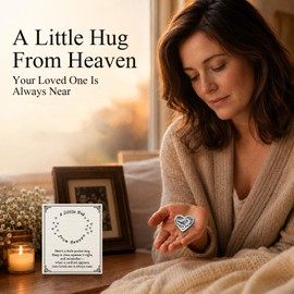 YYDESN Sympathy Gift for Loss of Loved One, Cardinal Memorial Keepsake for Mom Dad, Pocket Hug from Heaven, A Comforting Reminder They are Always Near, Remembrance Gift