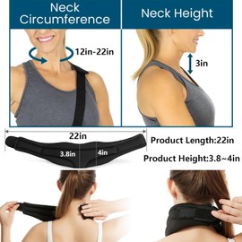 Neck Support, Lightweight Construction Neck Support Adjustable, Prevention of Cervical Spondylosis, Cervical Collar, Human, Relieves Neck Pain and Spinal Pressure