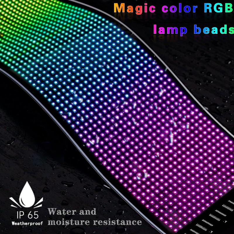 LED Car Sign Professional 13.7x4.0inch Thin Waterproof Scrolling Programmable Flexible