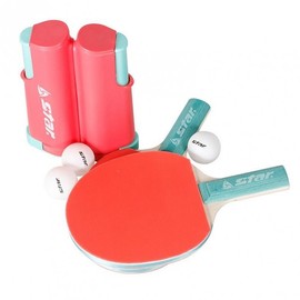 Star Table Tennis Set: Paddles, Net, and Sports Fun Portable Random Color