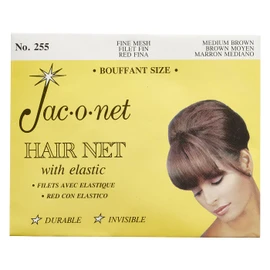 Jac-O-Net Hair Net Tiny Mesh Bouffant/Large Size, Medium Brown,1 Net Per Pack [Pack of 12]