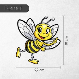 iSecur Sticker Smiling Bee I 10 cm I Sticker Weatherproof UV-Resistant I kfz801