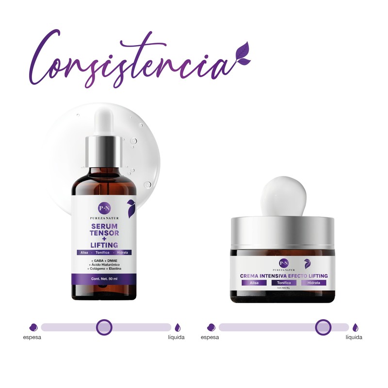 PUREZA NATUR Pack Tensor + Lifting serum tensor y crema