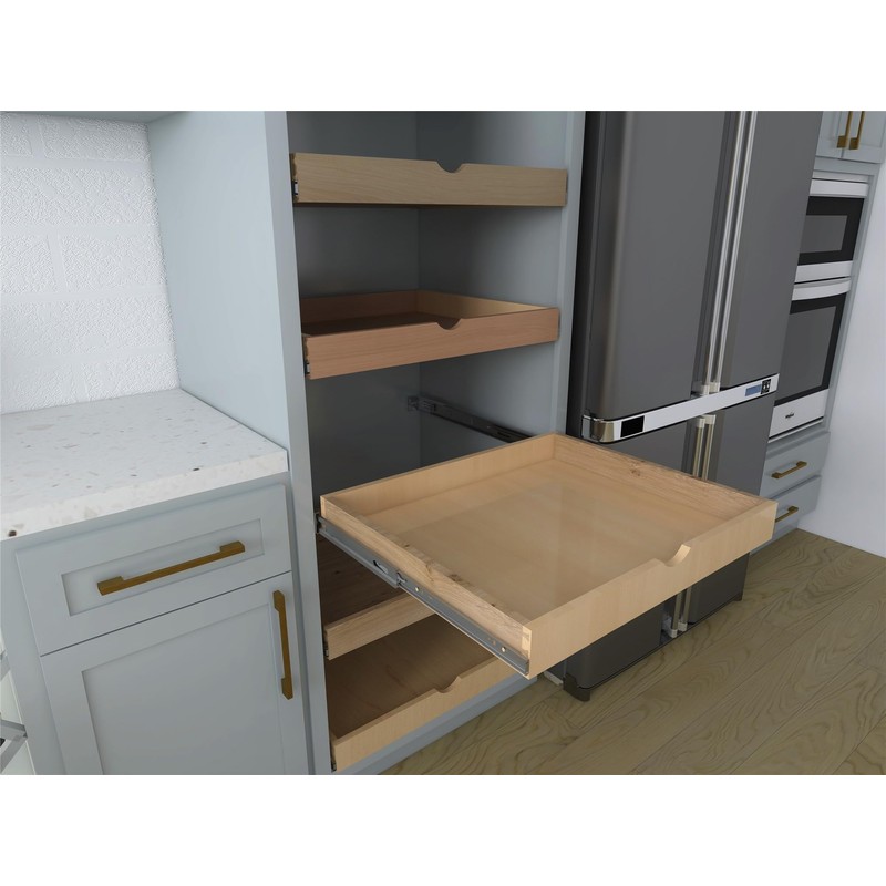 Elysian Roll-Out Wooden Drawer, 26" W × 21" D Slide-Out