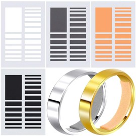 Ring Size Adjustment, Ring Tape, Ring Stopper, Set of 4, Ring Tape, Ring Adjuster, Tape, Ring, Loose Adjuster, Goods, Anti-Slip, Ring Size Adjuster, Ring Tape, For Loose Rings (Gray, White, Black,