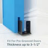 JUBEST Matte Black Floor Guide Wall Mount Sliding Barn Door