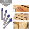 Mesee 4 Pieces 90 Degree V Groove Router Bit Set,