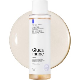 VT COSMETICS Glucamune Facial Toner with Snow Mushroom, Hydrating & Soothing for Dry, Sensitive, and Combination Skin, Vegan Toner, Fragrance-Free, Korean Skincare (6.76 fl. oz.)