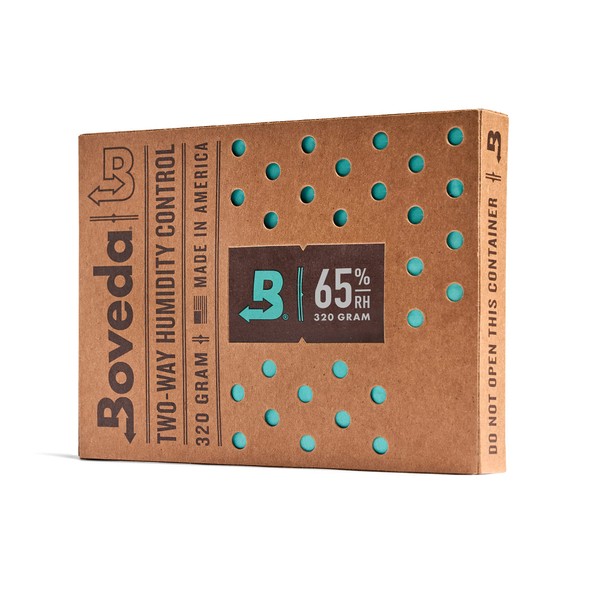 Boveda 65% Two-Way Humidity Control Pack For Aging & Long-Term Storage in Large Plastic & Wood Boxes – Size 320 – Single – Moisture Absorber – Humidifier Pack – Individually Wrapped Hydration Packet