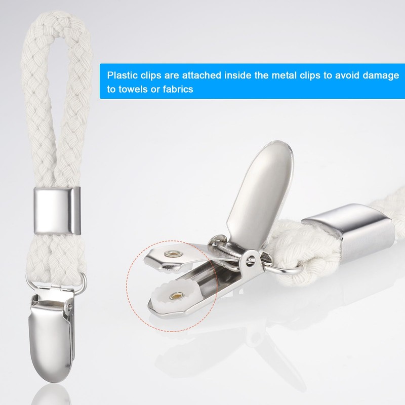 Fentar 6 x Towel Hangers, Towel Clips, Tea Towel Holder,