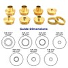 Big Horn 19604 Brass Router Bushing Set, 9-Piece
