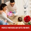 Norcalway Preserved Real Rose with Mom Necklace for Mom