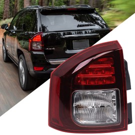 Huray Left Taillight Fit for Jeep Compass 2014-2017 Driver Side LH Tail lamp Brake Lamp Assembly Replacement Accessory