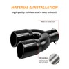 ZYHW 2PCS Dual Exhaust Tip 2.4 inch Inlet, Universal Car