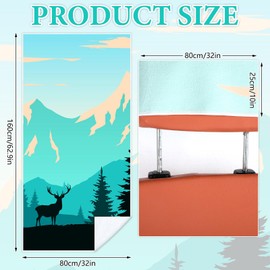 Tranqun 2 Pack Car Seat Towel Covers with Storage Bag Seat Post Workout Sweat Washable Cover Non Slip Car Towel for Dog Pet Workout Outdoor Sport Activities(Elk Forest)