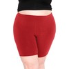 Stretch Is Comfort Women's Cotton Plus Size Bike Shorts Red