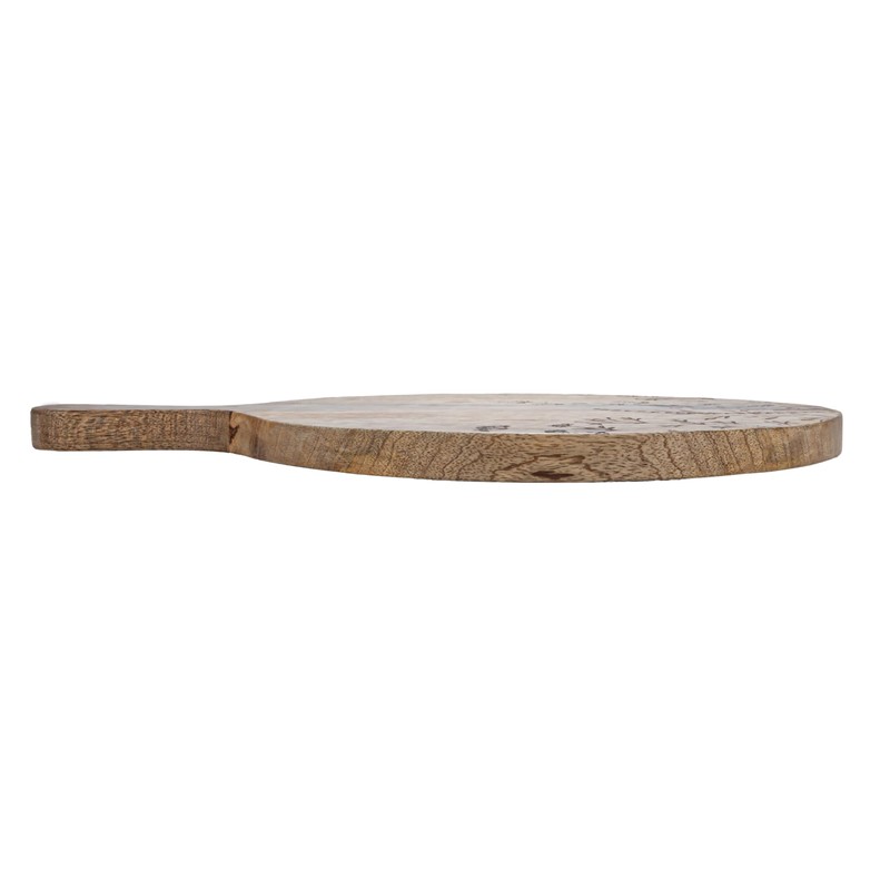 Creative Co-Op, Natural Mango Wood Cheese Board with Laser Etched
