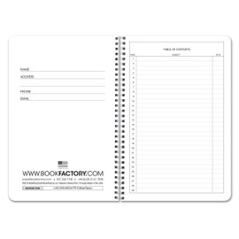 BookFactory Note Taking Notebook/Student Note Taker Carbonless Notebook, 50 Sets of 6" x 9" Pages - 100 Sheets Total - [Wire-O Bound] (LOG-050-69CW-PP-D(NoteTaking))