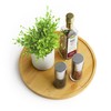 Homerays Bamboo Turntable Organiser Lazy Susan, Turntable Kitchen Organiser 25