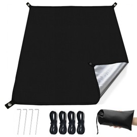 KRUI Tent Footprint, PU 2000 Waterproof Camping Tarp, Durable Tent Floor Saver for Hiking, Backpacking, Hammock, Beach and Picnic, Suitable for 3 People