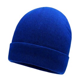 ASD Accessories Beanie Hat for Men’s, Comfortable Breathable Stretchy Soft Cuffed Beanie Winter Hats for Mens, Skullies & Beanies (Royal Blue)