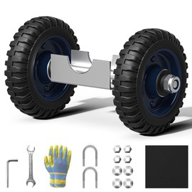 Rolling Gate Wheels Double U-Bolts Sliding Gate Carrier Heavy Duty Gate Wheel for Metal Tube Gates Sliding Gates Driveway Chain Link Fence (6" 550lb Capacity)
