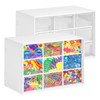 2Pcs Mini Plastic Drawer Organiser, Desk Storage Organizer with 9