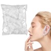 SIRLOMU 100 Pcs Waterproof Plastic Earmuffs for Hair Dyeing Shower