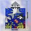 YCFAIIKG Children's Surfing Shark Bath Towel with Hood, Bathrobe, Beach