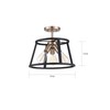 Nuvo 60/6643 Chassis 3 Light Semi-Flush Mount Fixture, Copper Brushed