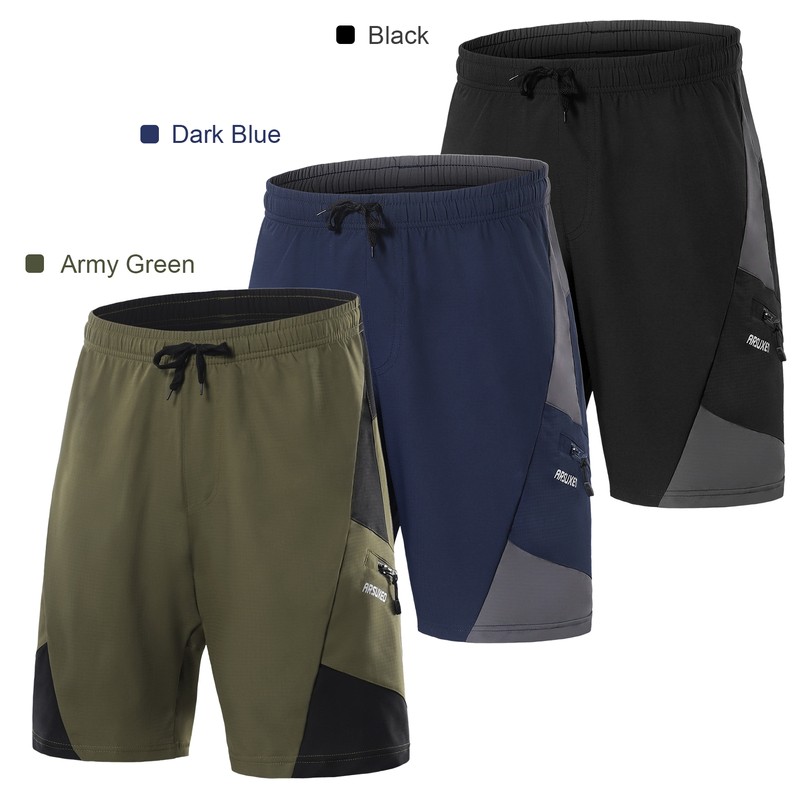 2 In 1 Padded Bike Shorts with Pockets Men Breathable
