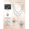 EWBOITE Amethyst and Peridot Necklaces for Women Double Heart February