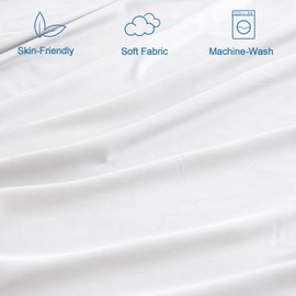SPRINGSPIRIT Split Top King Sheets Sets for Adjustable Bed, 4 Piece Bed Sheets Set Deep Pockets, Extra Soft and Breathable Bedding Sheets, White