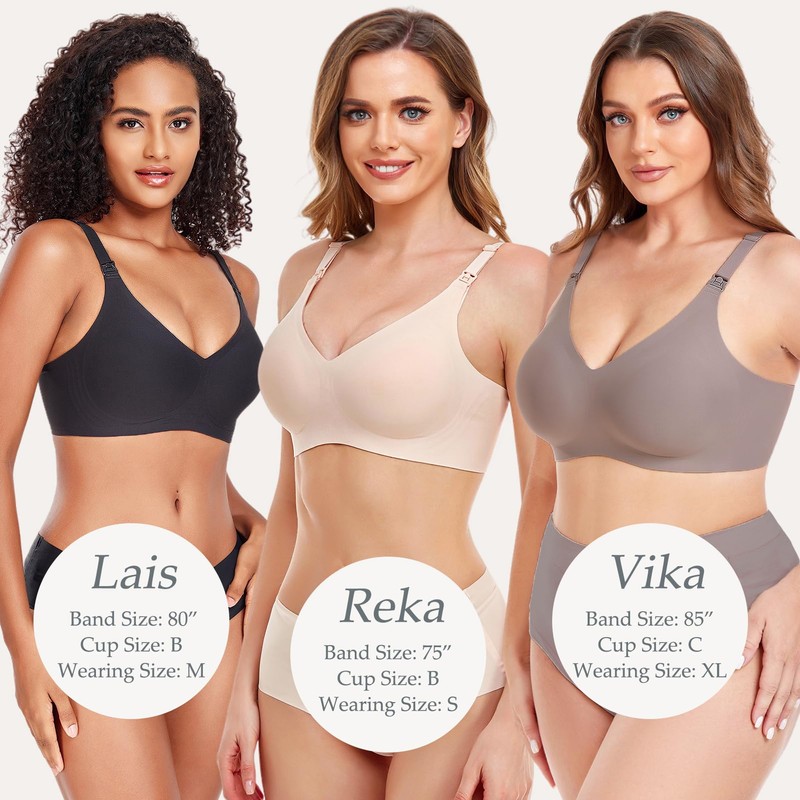 Vinfact Silky Smooth Nursing Bra Women Without Underwire Seamless Maternity