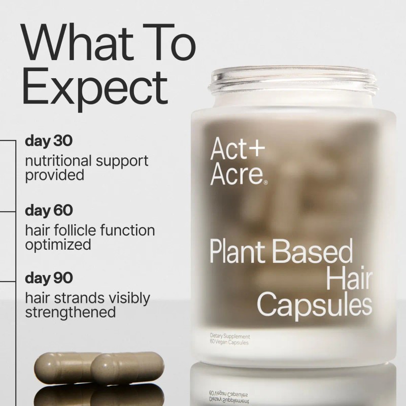 Act+ Acre Cápsulas Para Cabello Grueso Y Fuerte 60 N/a