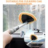 Windshield Cleaning Tool with Reusable Microfiber Pads Glass Wiper Kit,