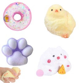 4PCS Taba Squishy, Stress Relief Squishies, Taba Squishy Paw, 4PCS Squishy Toys Set, Soft Fidget Toys for Kids and Adults, Perfect for Gifts and Classroom Use