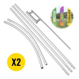 Vevor Bandera De Pluma Poste De Bandera De Pluma 2 Juegos