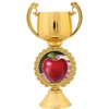 Crown Awards Apple Gold Cup Trophy, 6 1/2" Custom Apple