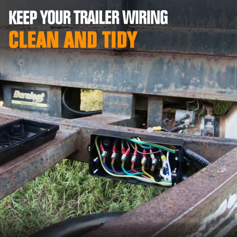 MICTUNING 7 Way Trailer Wire Cord Junction Box Weatherproof Block