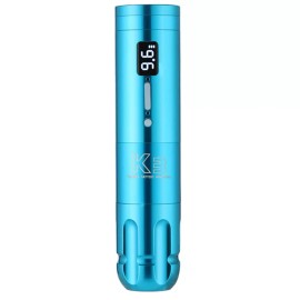 YILONG K3 Rotary Wireless Strong Motor Tattoo Pen Machine 1900mAh + 2 Battery - Bright Blue