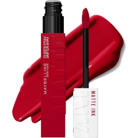 Maybelline SuperStay Matte Ink Labial Líquido, Larga Duración 16 Horas, Alta Pigmentación Sin Transferencia, Aplicador de Precisión en Flecha, 20 Pioneer, 5 ml