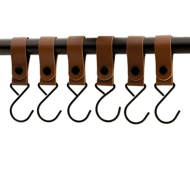 Brute Strength - Multifunctional Hook with Leather Loop - Cognac