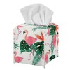 JooMeryer Square Tissue Box Cover Pink Flamingos Tissue Box Covers