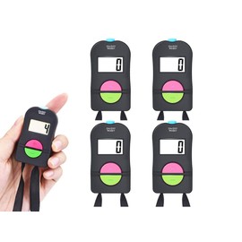 Anlising 4 Pieces Electronic Digital Hand Counter/Mini LCD Manual Clicker Counter/Golf Sports Counter/Electronic Add/Subtract Manual Clicker/Digital Hand Tally Counter (Black)