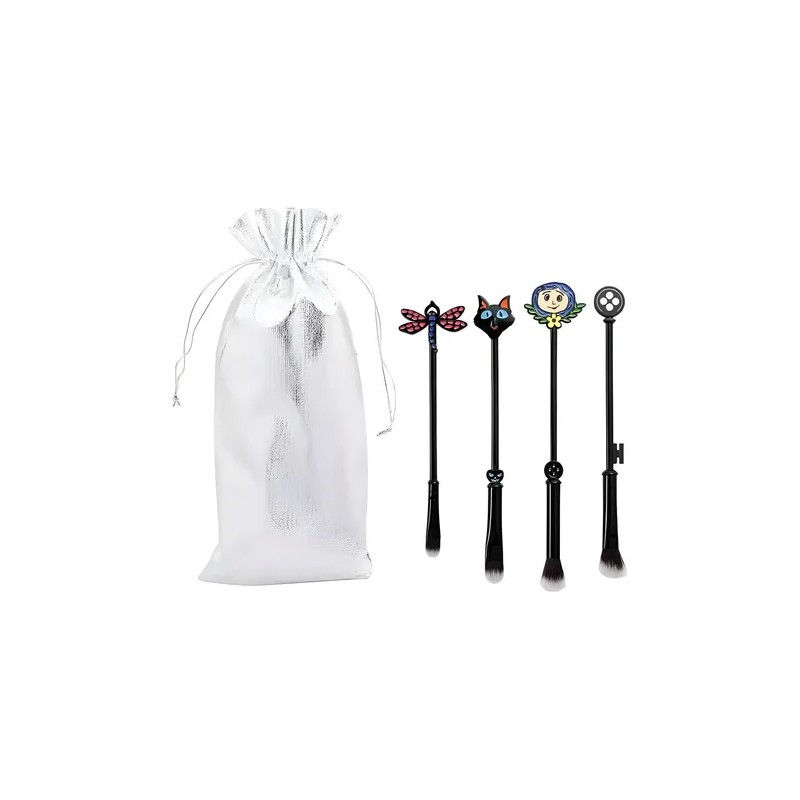 Set Brochas Coraline 4 Piezas Maquillaje