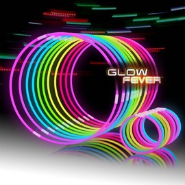 Glow Fever Glowsticks Bulk 1200pcs Party Pack includes 600 8" Glow Sticks and 600 connectors, Bracelets and Necklaces, DIY Costume , Light Sticks, for Concert, Wedding and Birthday, Multicolor