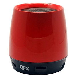 QFX BT-106RD Portable Rechargeable Bluetooth Speaker with Microphone - Red