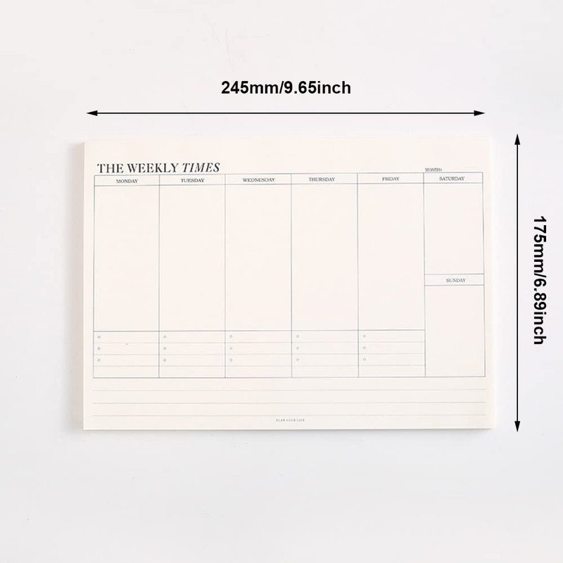 Weekly Planner/Monthly Plan Pad, Tear Off Things to Do Notepad