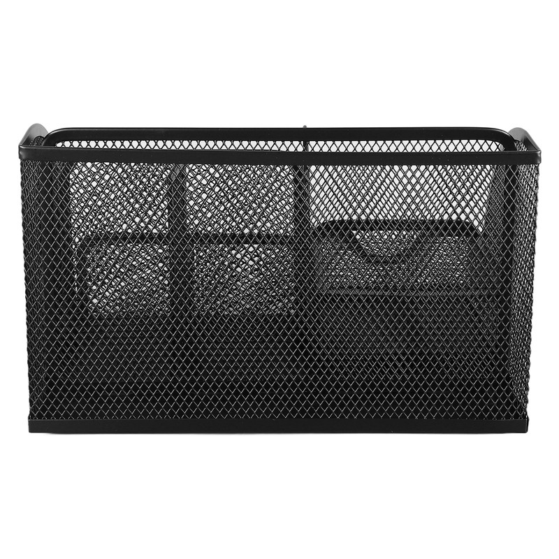 Mesh Office Desktop Organizer Multifunctional Metal 7 Compartments Pen Holder